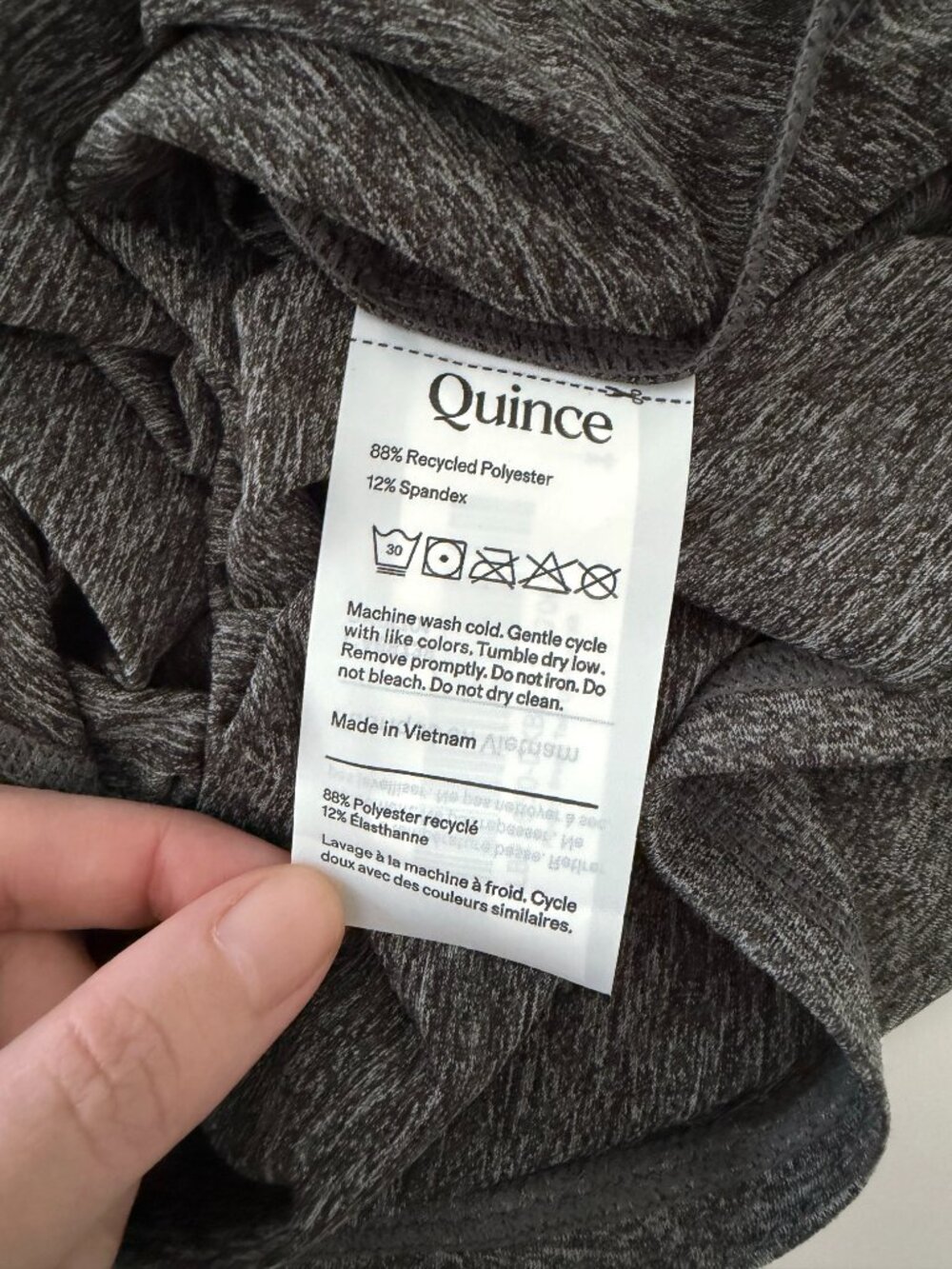 Quince Charcoal Flowknit Breeze T-Shirt Size XS NWT - Picture 5 of 5